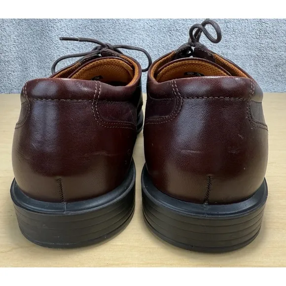 Ecco‎ Shock Point Mens Brown Leather Lace Up Oxford Dress Shoes Sz 44 US 10-10.5