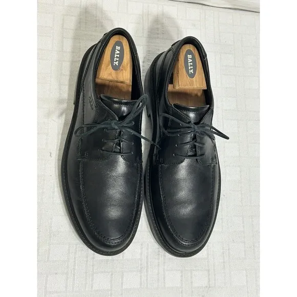 ECCO Shoes Men's Black Leather Oxfords Lace Up Size 43 US 9-9.5 Dress Casual