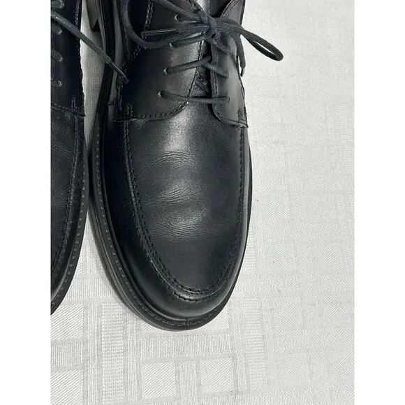 ECCO Shoes Men's Black Leather Oxfords Lace Up Size 43 US 9-9.5 Dress Casual