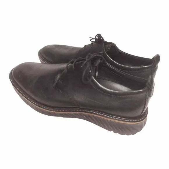 Ecco ST. 1 Hybrid Phorene Leather Derby Oxford Size 9-9.5 Black Shoes men's