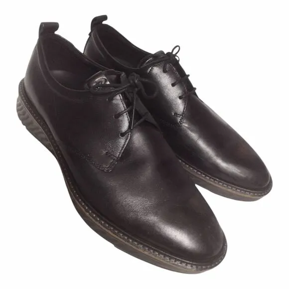 Ecco ST. 1 Hybrid Phorene Leather Derby Oxford Size 9-9.5 Black Shoes men's