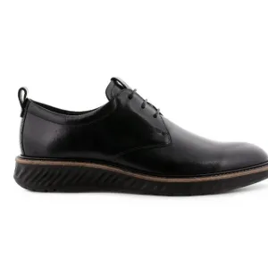 Ecco ST. 1 Hybrid Phorene Leather Derby Oxford Size 9-9.5 Black Shoes men's