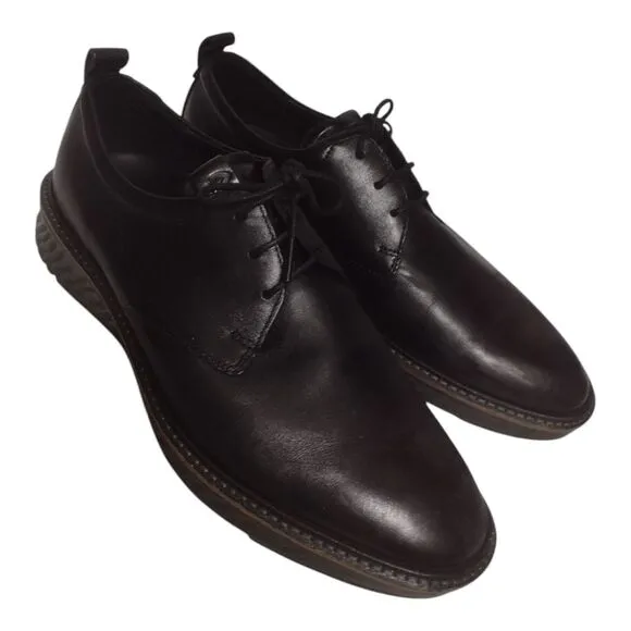 Ecco ST. 1 Hybrid Phorene Leather Derby Oxford Size 9-9.5 Black Shoes men's