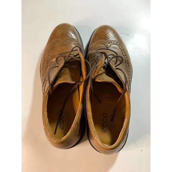 Ecco Wingtip Oxford Brown Dress Shoes Men's Size 12