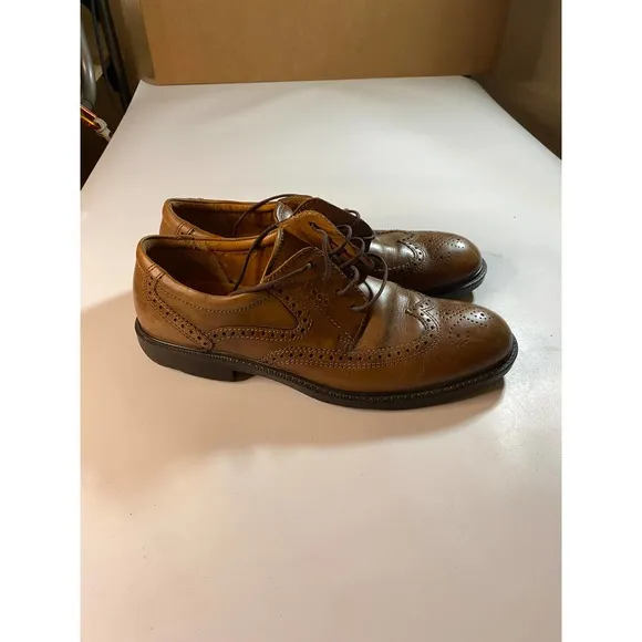 Ecco Wingtip Oxford Brown Dress Shoes Men's Size 12