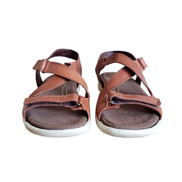 Ecco Women's Babett Comfort Leather Sandals Brown Shoes Size 40 US Size 9
