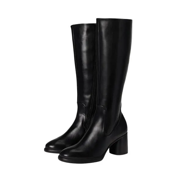 ECCO Women's Sculpted LX 55 Tall Boots EU 37 US 6-6.5 Black Premium Leather NWOB