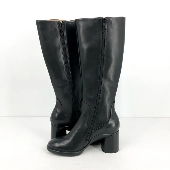 ECCO Women's Sculpted LX 55 Tall Boots EU 37 US 6-6.5 Black Premium Leather NWOB