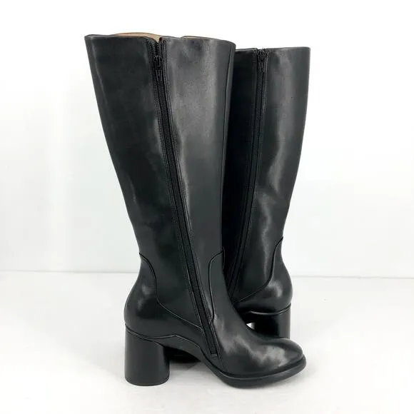 ECCO Women's Sculpted LX 55 Tall Boots EU 37 US 6-6.5 Black Premium Leather NWOB