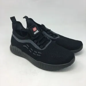 Ecko Unltd Men's Sneakers Black Grey Size 8 Mesh Fabric Knit Sock Sport Casual