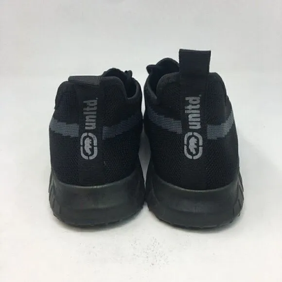 Ecko Unltd Men's Sneakers Black Grey Size 8 Mesh Fabric Knit Sock Sport Casual