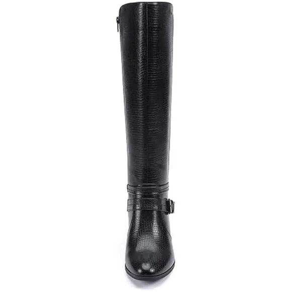 EETTARO Women's Knee High Block Heel Boots: Winter Fashion, Pointed Toe, SZ 9.5