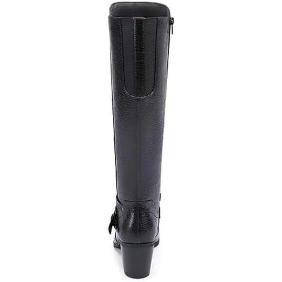 EETTARO Women's Knee High Block Heel Boots: Winter Fashion, Pointed Toe, SZ 9.5