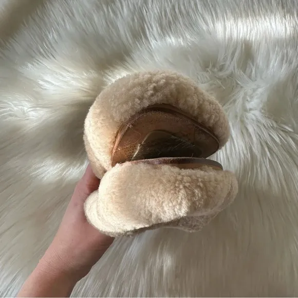 Eileen Fisher Genuine Shearling Fur Slippers Shoes Slip On Sz 38