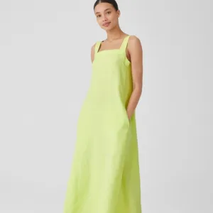 EILEEN FISHER Organic-Linen Square-Neck Dress