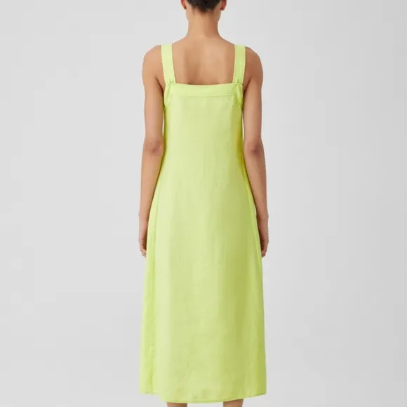 EILEEN FISHER Organic-Linen Square-Neck Dress