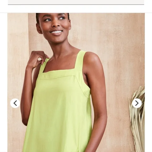 EILEEN FISHER Organic-Linen Square-Neck Dress