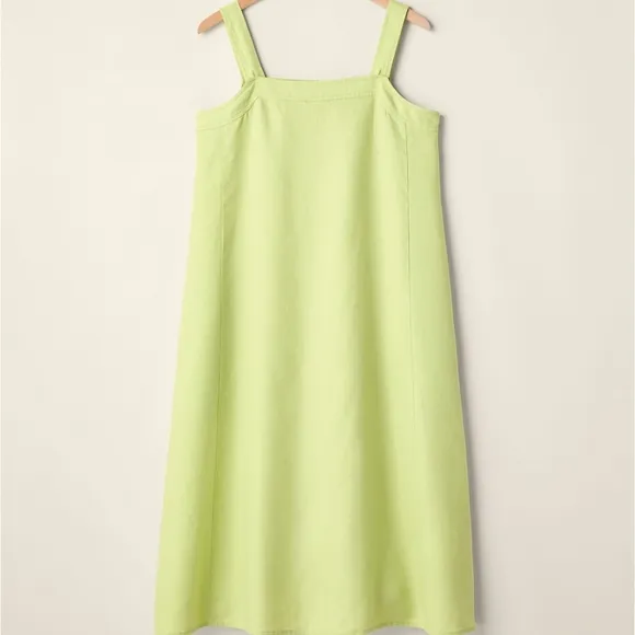 EILEEN FISHER Organic-Linen Square-Neck Dress