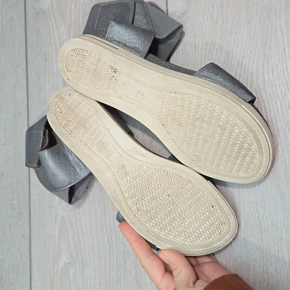 Eileen Fisher Women Ankle Leather Wedge Sandals shoes sz 6