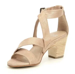 Eileen Fisher Women Patsy Metallic Leather Heels Sandals sz 8 shoes