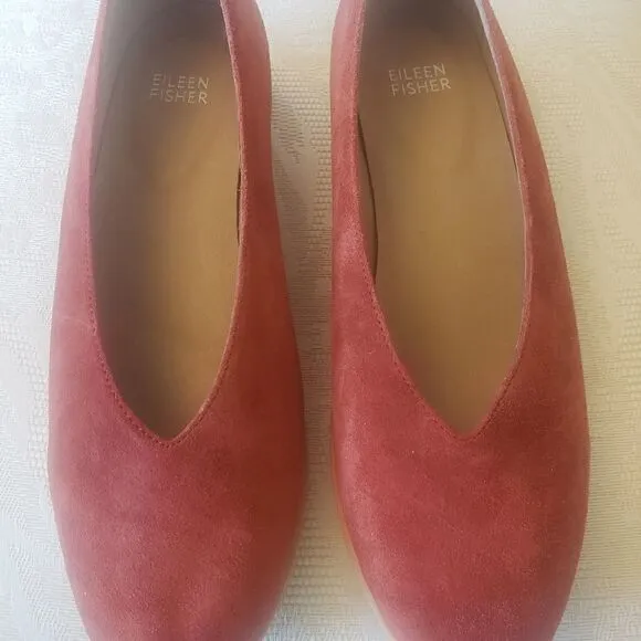 EILEEN Fisher Rust Orange Slip on Sneakers
