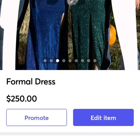 Elegant Blue Formal Prom Dress &amp; Clear Heel Shoes