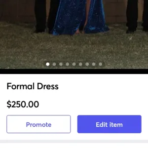 Elegant Blue Formal Prom Dress &amp; Clear Heel Shoes
