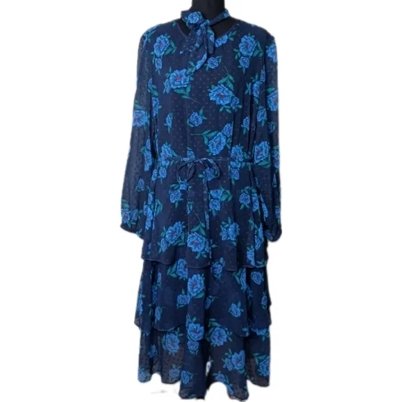 Eloquii Draper James Floral Print Swiss Dot Dress Size 18