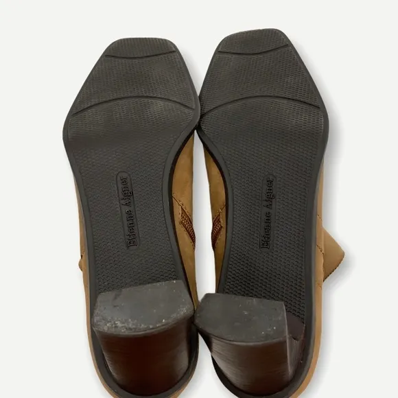 Etienne Aigner Tan Suede Side Lace Ankle Booties