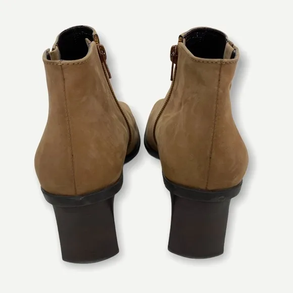 Etienne Aigner Tan Suede Side Lace Ankle Booties