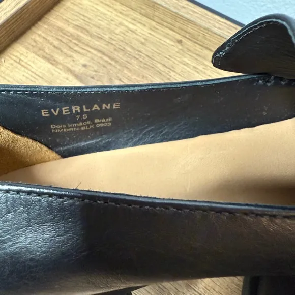 Everlane The Modern Loafer Black size 7.5 Leather