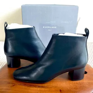 Everlane Women's Black Leather Ankle Day Boot Booties With Box