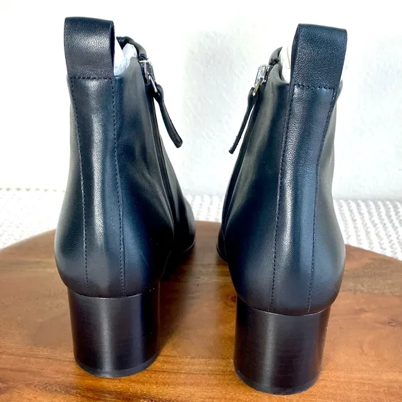 Everlane Women's Black Leather Ankle Day Boot Booties With Box