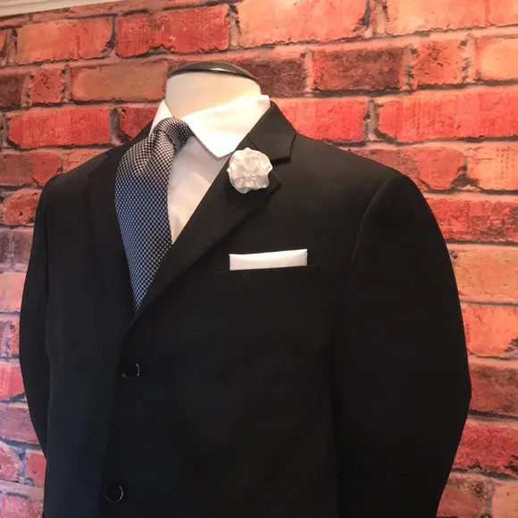 Express Black 3 Buttons Coat