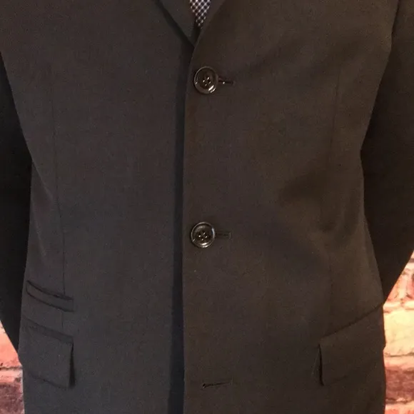 Express Black 3 Buttons Coat