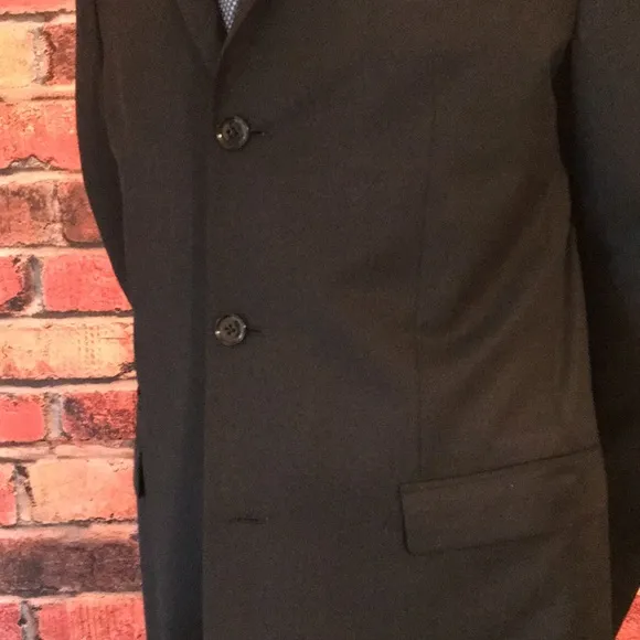 Express Black 3 Buttons Coat