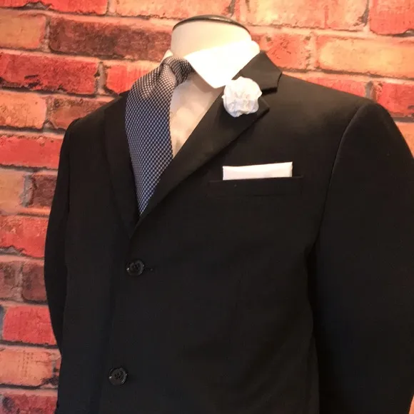 Express Black 3 Buttons Coat