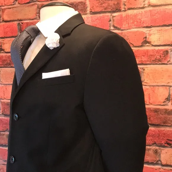 Express Black 3 Buttons Coat
