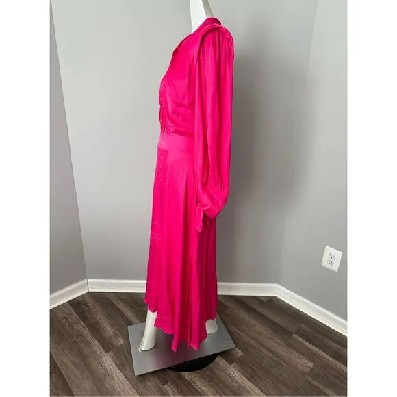 FARM RIO Draped Satin Maxi Dress