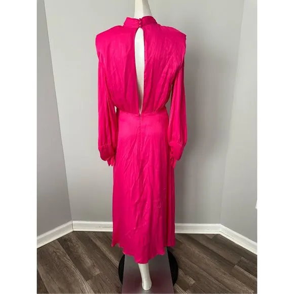 FARM RIO Draped Satin Maxi Dress