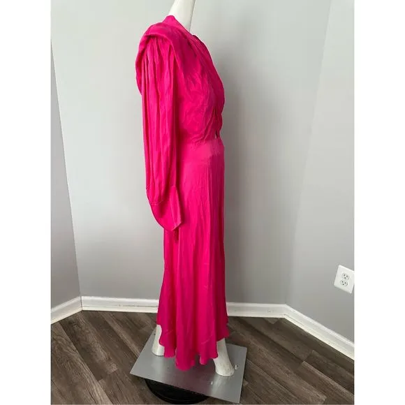 FARM RIO Draped Satin Maxi Dress