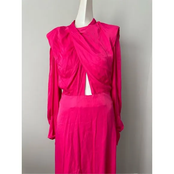 FARM RIO Draped Satin Maxi Dress