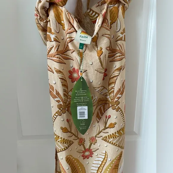 Farm Rio Sand Jungle Chic Midi Dress
