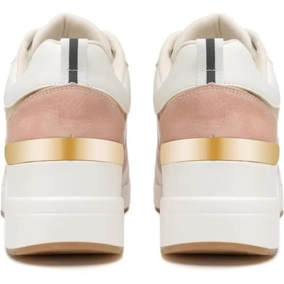 Fashion Wedge Heeled Sneakers for Women W142-pink