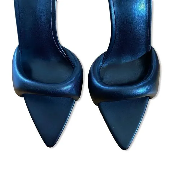 Femme LA Los Angeles Saint slipper black sandals high heels shoes Revolve Sz 7