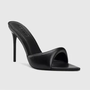 Femme LA Los Angeles Saint slipper black sandals high heels shoes Revolve Sz 7