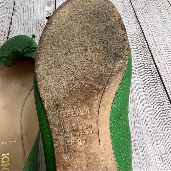FENDI Green Ballet Shoes 37