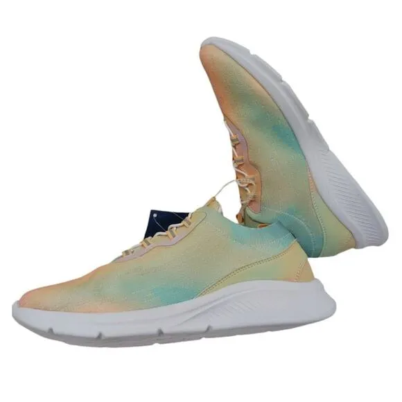 Fila Peach Tie Dye Jogger Sz 9.5 Faux Lace Sneaker SLIP-On Skyway Athletic Nurse