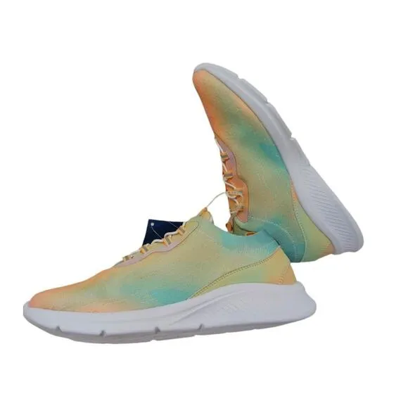 Fila Peach Tie Dye Jogger Sz 9.5 Faux Lace Sneaker SLIP-On Skyway Athletic Nurse
