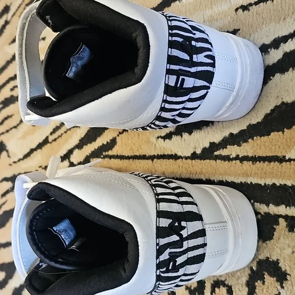 FILA, White, Black, High-Top, Sneakers, Zebra, Women's, Vintage, Casual, Street